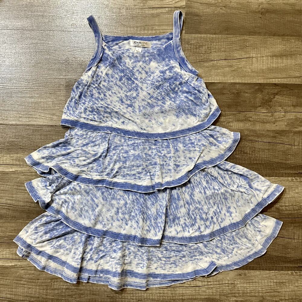 Joah Love Blue Burnout Material Layered Dress